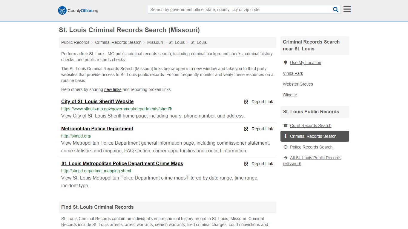 Criminal Records Search - St. Louis, MO (Arrests, Jails & Most Wanted ...